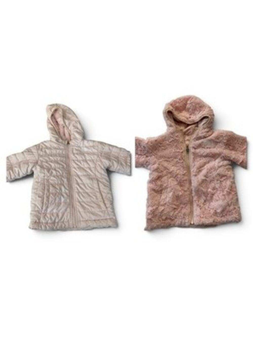 The North Face Infant Reversible Mossbud Swirl Full Zip Hooded Jacket 3T Pink